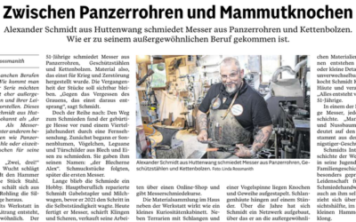 Die Allgäuer Zeitung beim Messerschmied Der Blecherne Alex